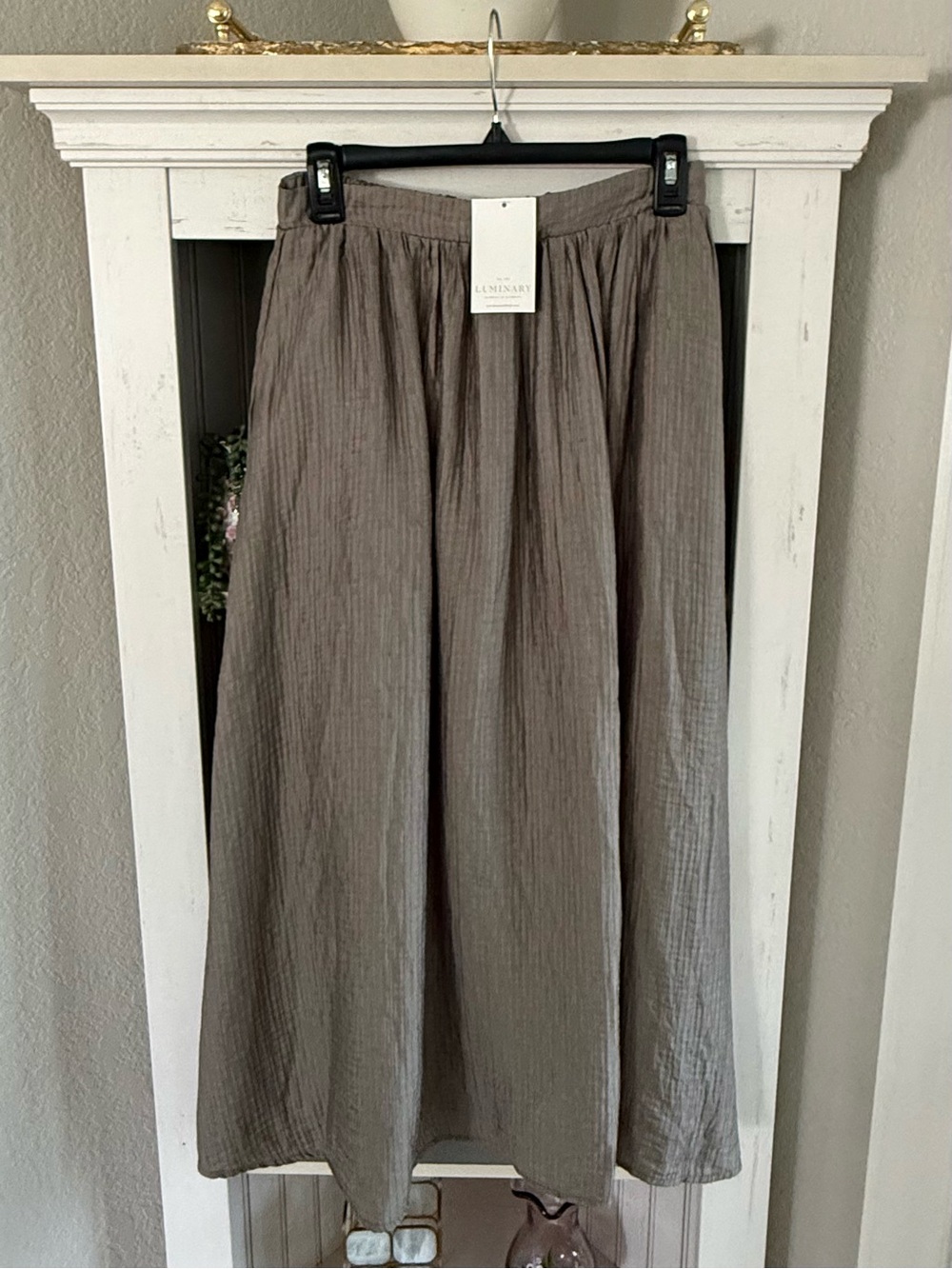 Luminary Lifestyle Mushroom Maxi Skirt w/ Short Inner Skirt Medium NWT $138